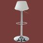 2x Set Bar stool of plastic and stainless steel White 3