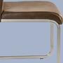 2x Freischwinger Mikrofaser Braun 3