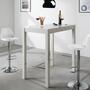 2x Set Bar stool of plastic and stainless steel White 7
