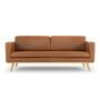 Johan 3-Sitzer Sofa Leder Cognac 0