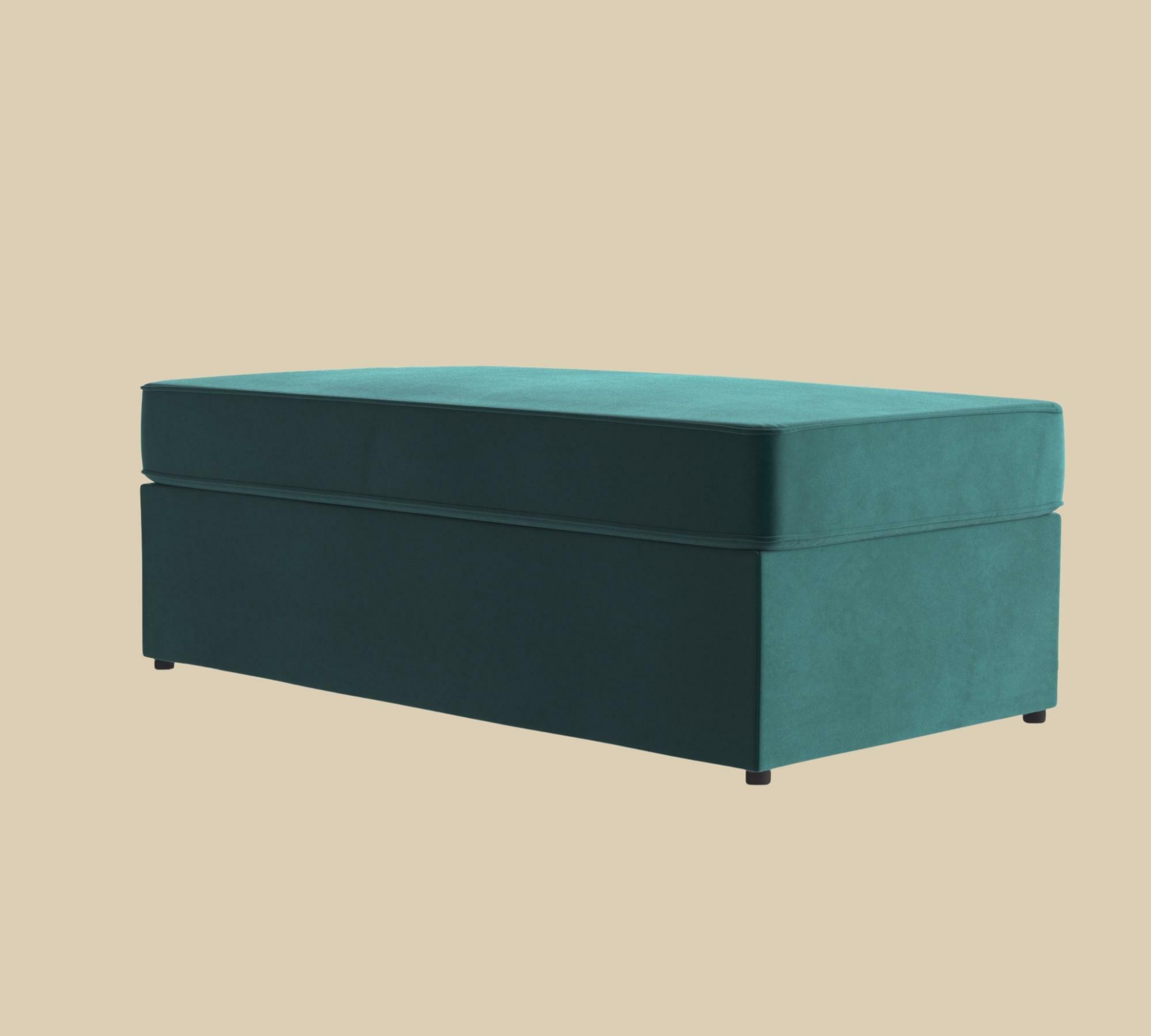 Wandelbare Sitzbank mit Klappbett 120x190cm Türkis 0
