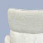 Armlehnstuhl mit Bezug aus Samt und Webstoff Creme 5