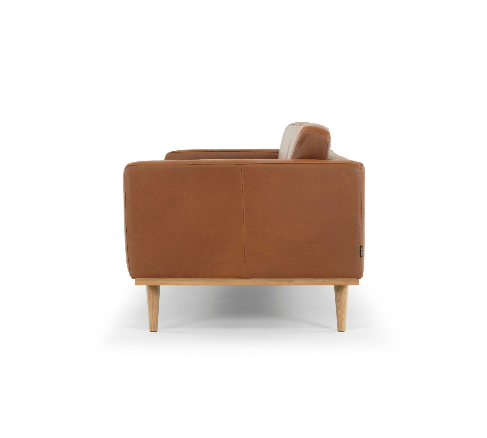Johan 3-Sitzer Sofa Leder Cognac 2