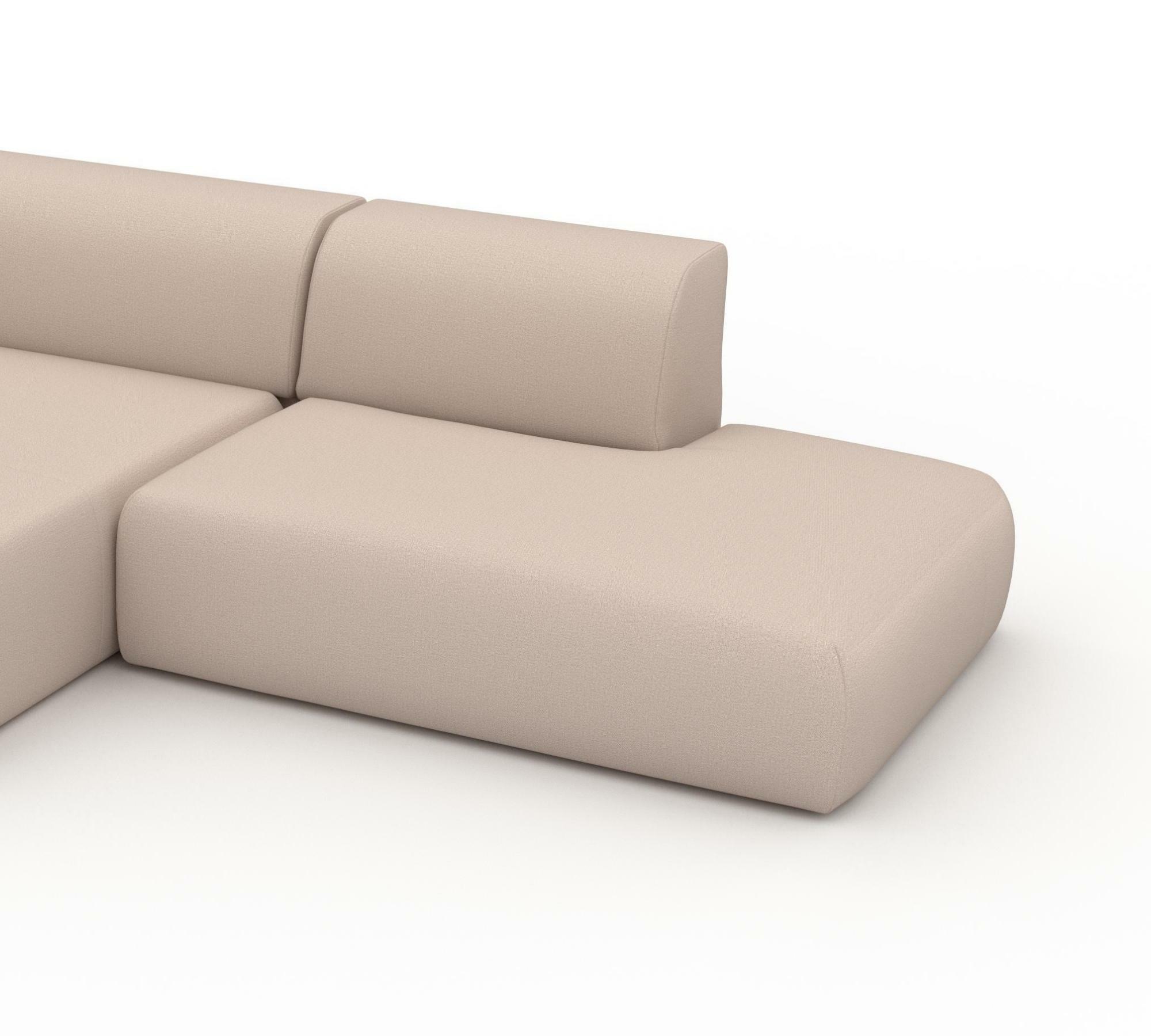 Minimalistisches Ecksofa in L-Form im Scandi Style Beige 2