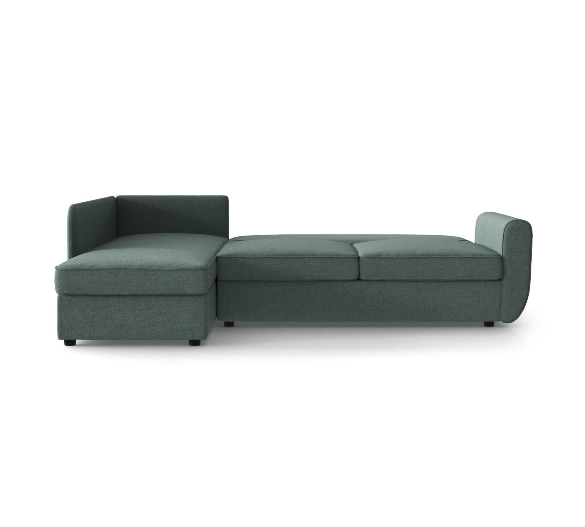 Schlafsofa Sowdon mit Récamiere Links Blaugrau 4
