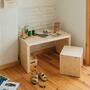 Kindertisch mit 2x Hocker Montessori aus Tannenholz 0