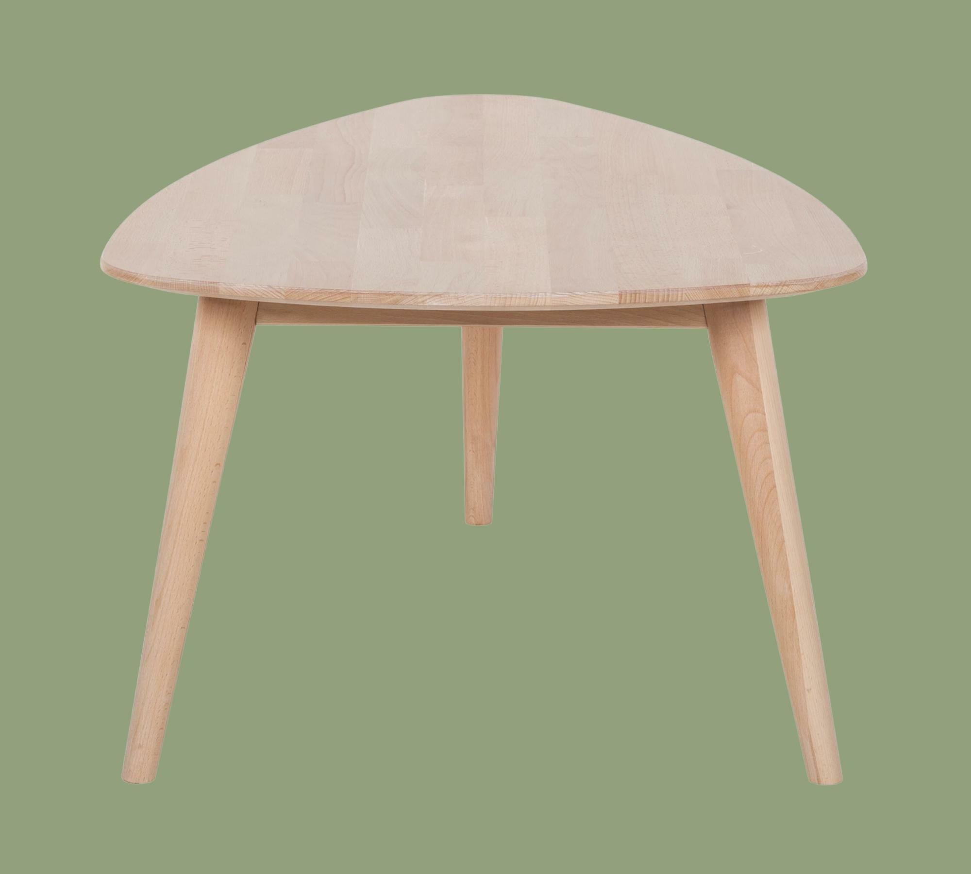 Nierenförmiger Couchtisch Buche Massiv 1