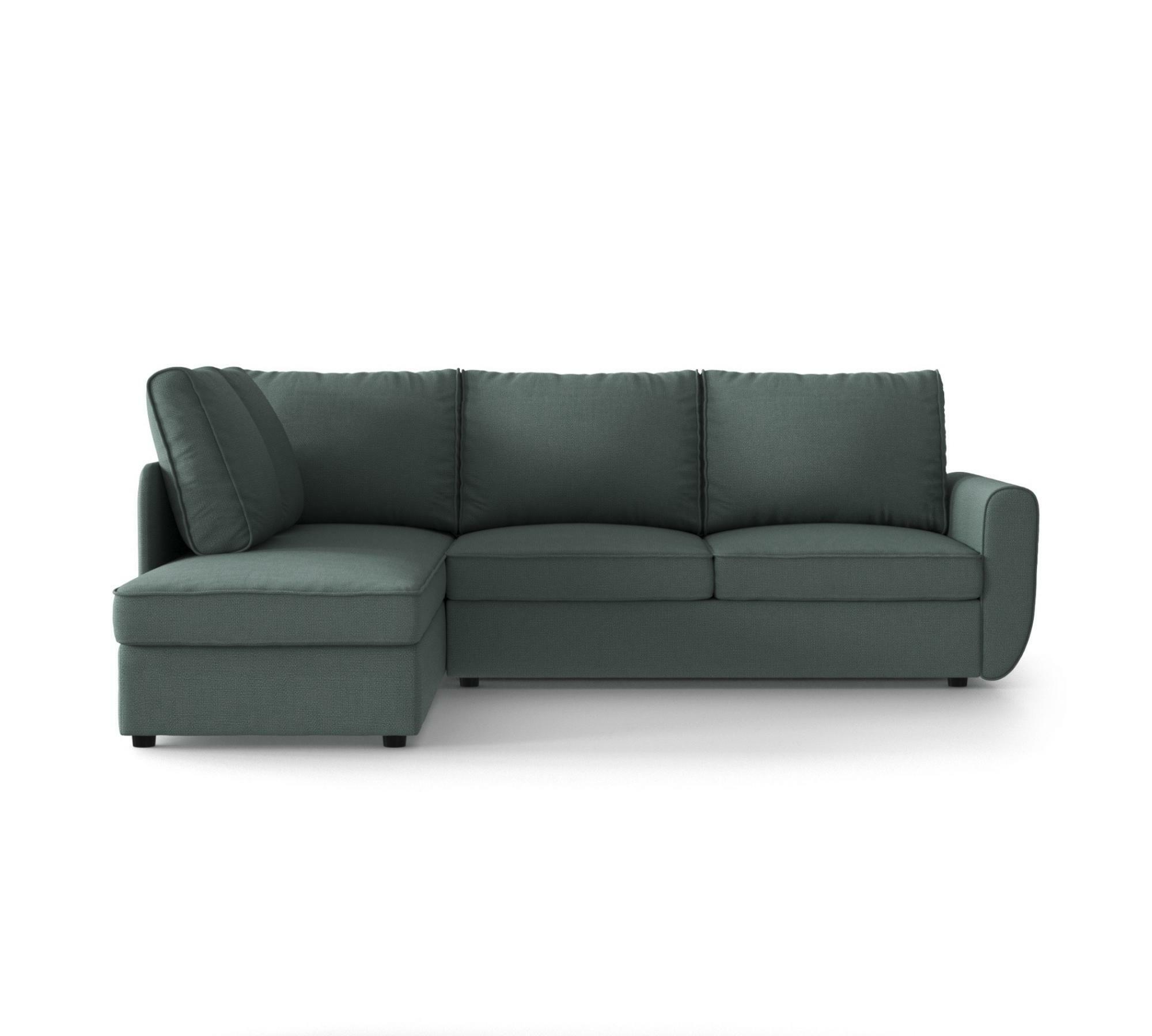 Schlafsofa Sowdon mit Récamiere Links Blaugrau 2
