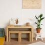 Kindertisch mit 2x Hocker Montessori aus Tannenholz 1