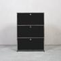USM Haller Highboard 1x3 Fächer Graphitschwarz 0