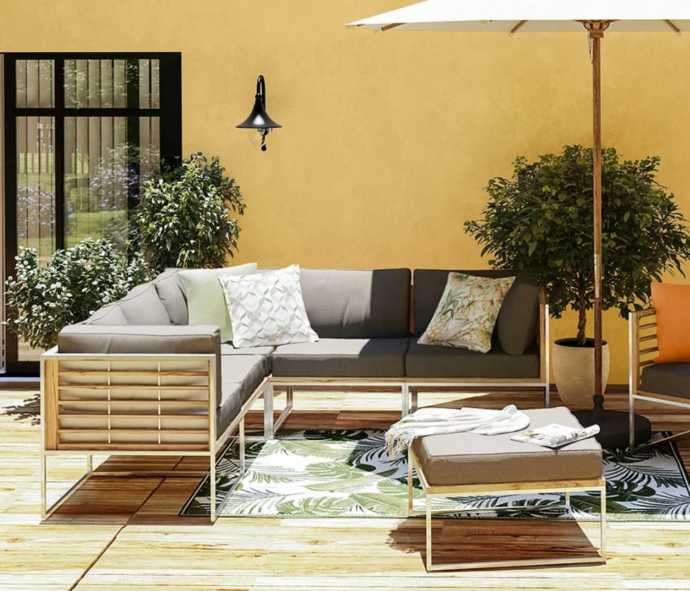 Loungeecke mit Teak  5