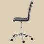 Office swivel chair made of faux leather in black 3