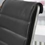 Office swivel chair made of faux leather in black 4