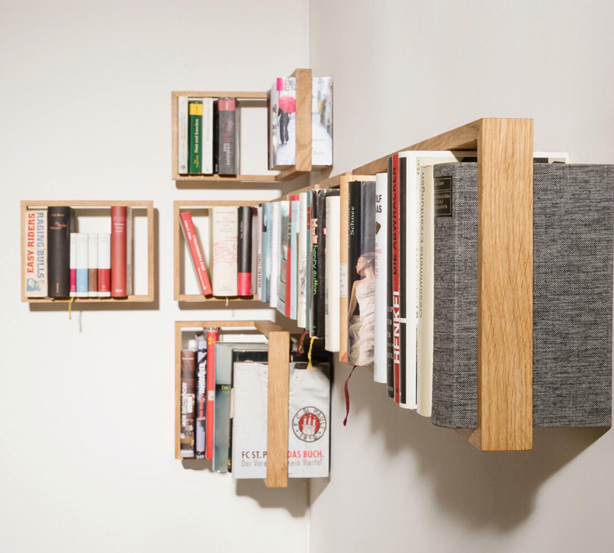 Eckregal Eichenrahmen b-eck1 1