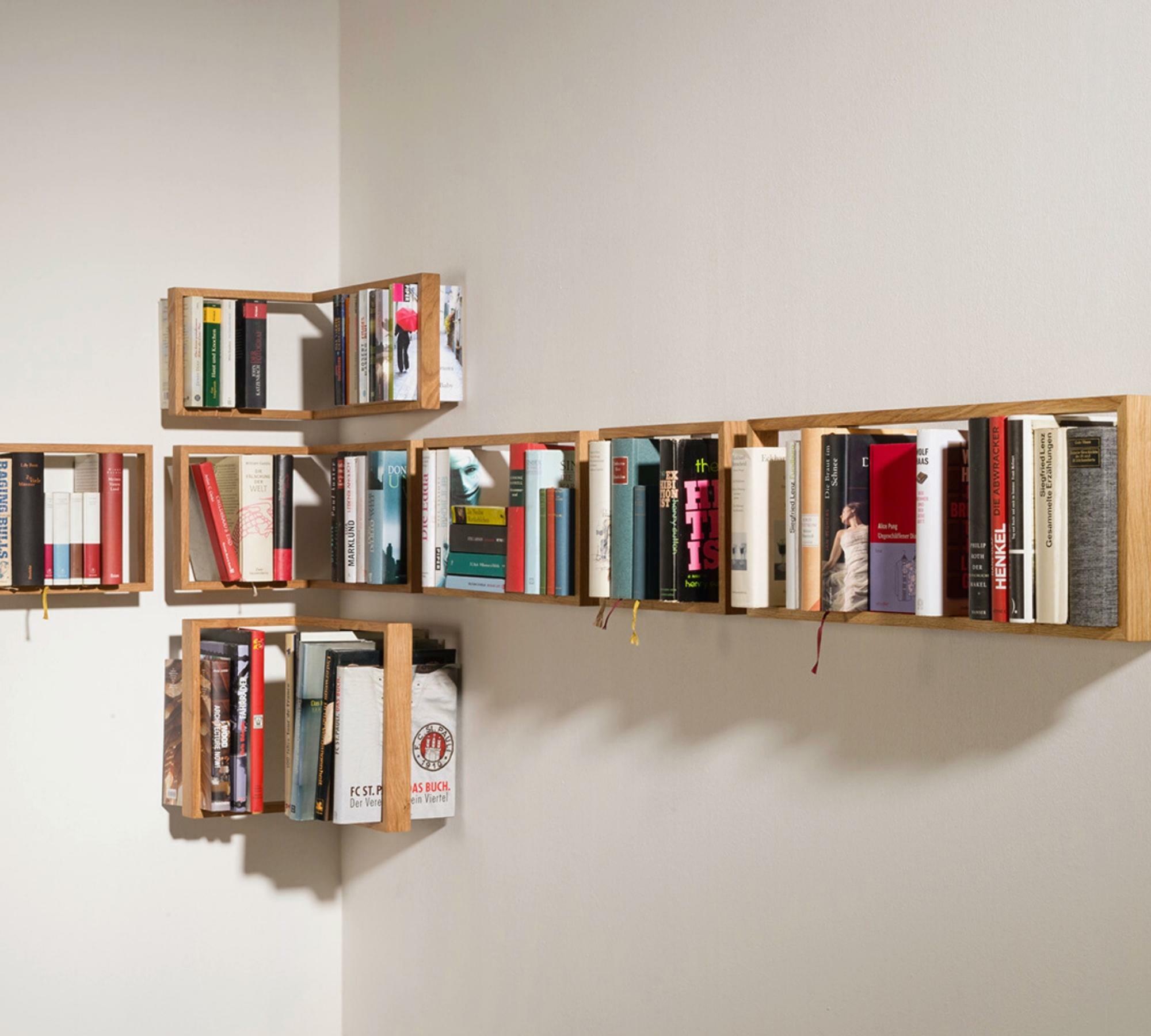 Eckregal Eichenrahmen b-eck1 2