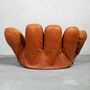 Poltronova JOE Baseball Sessel braunes Leder 3