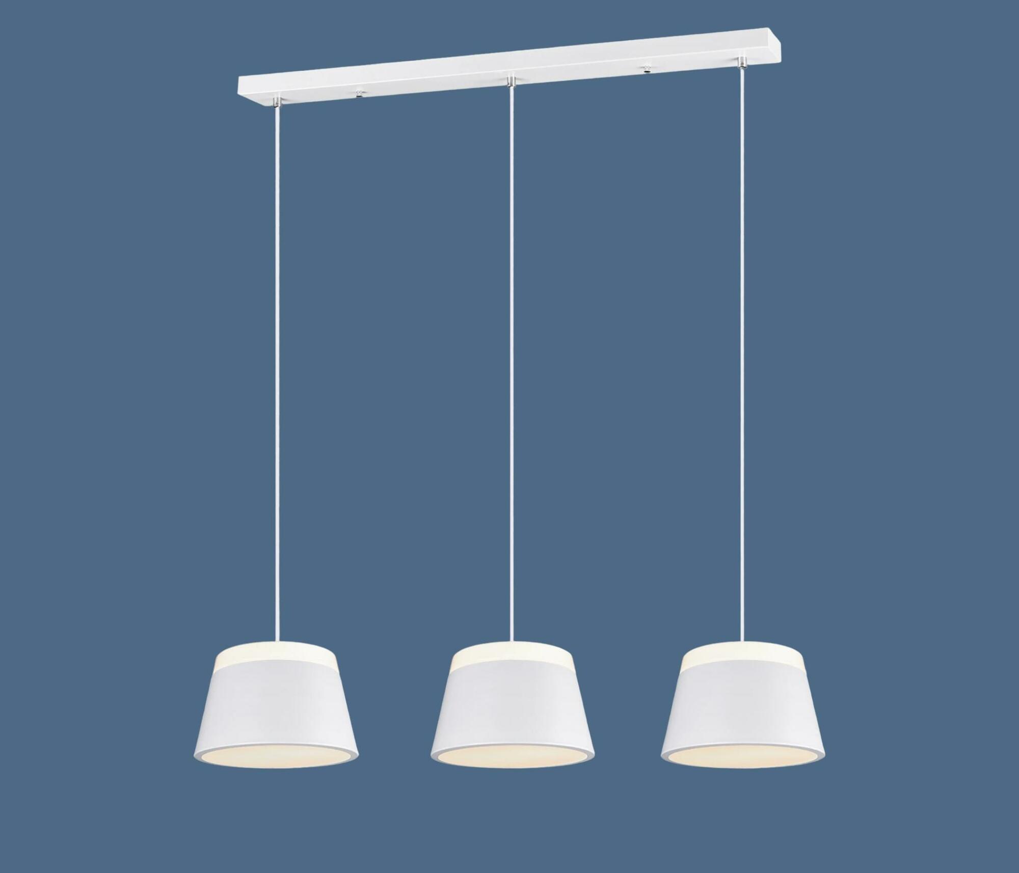 6-flammige Pendelleuchte Weiß 2