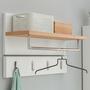 Coat rack with metal hooks White 3