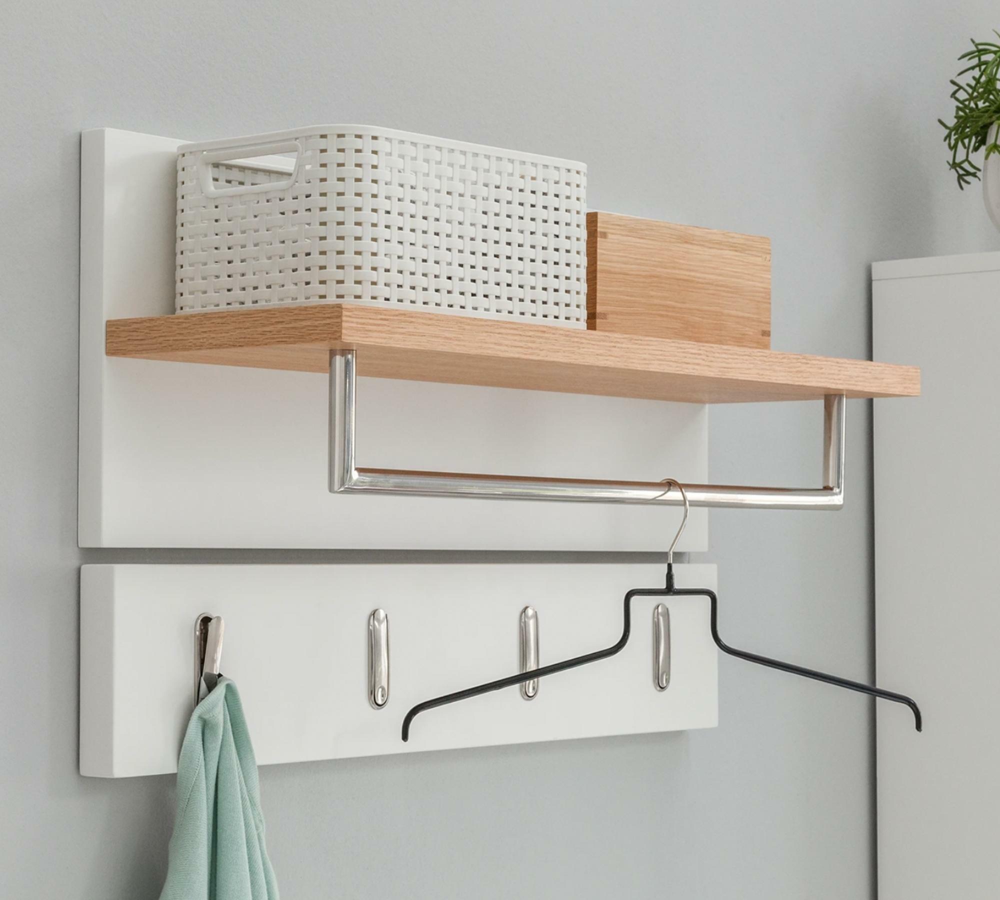 Coat rack with metal hooks White 3