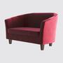 Picpus 2-Sitzer Sofa Samt Rot 1