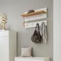 Coat rack with metal hooks White 4