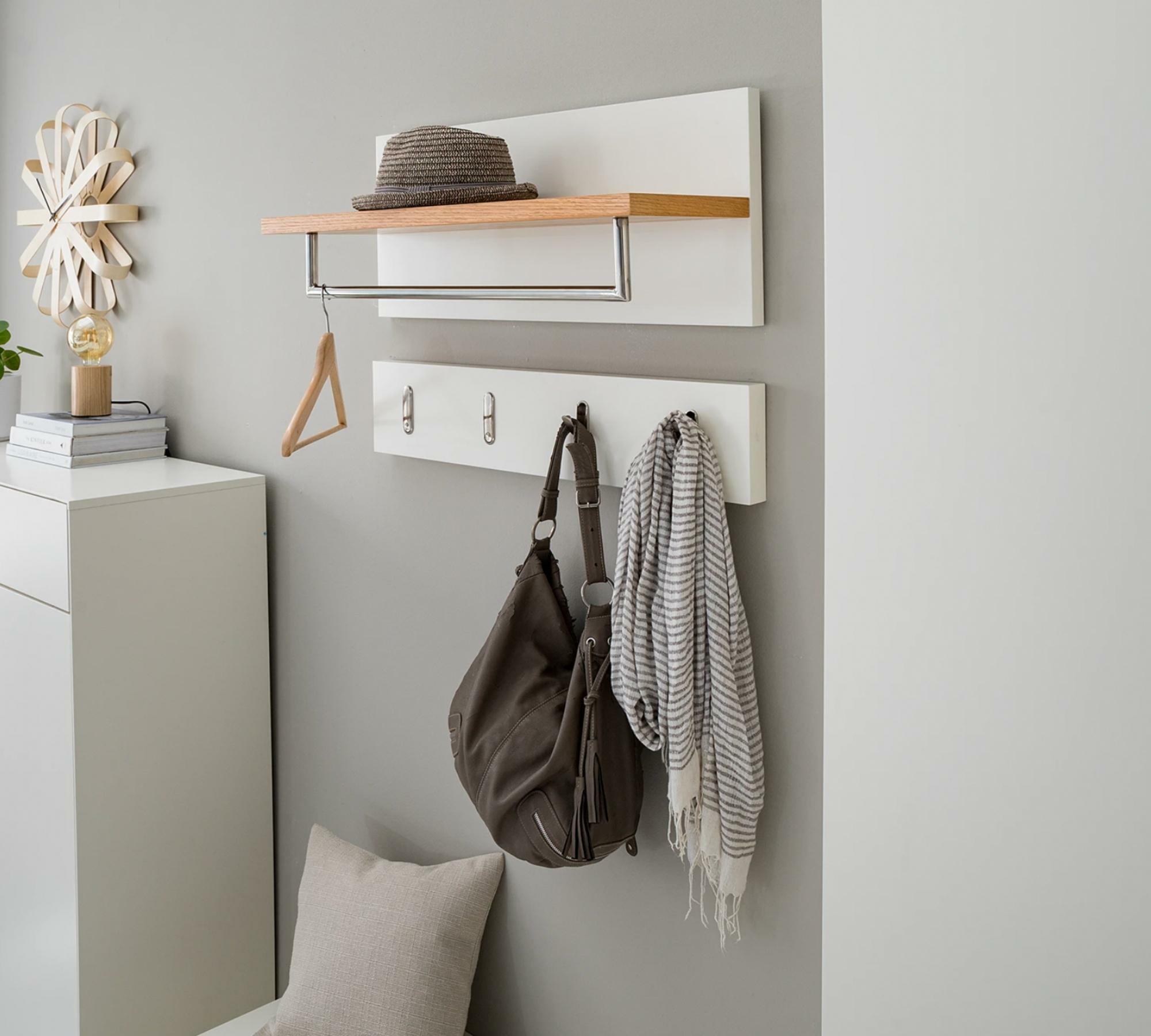 Coat rack with metal hooks White 5
