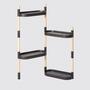Modular plant stand with 4 shelves Black 1