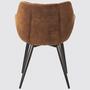 Tufted armchair microfiber cognac 3