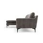 Astha 3-Sitzer Sofa Récamiere Links Danny Steel Grey 2