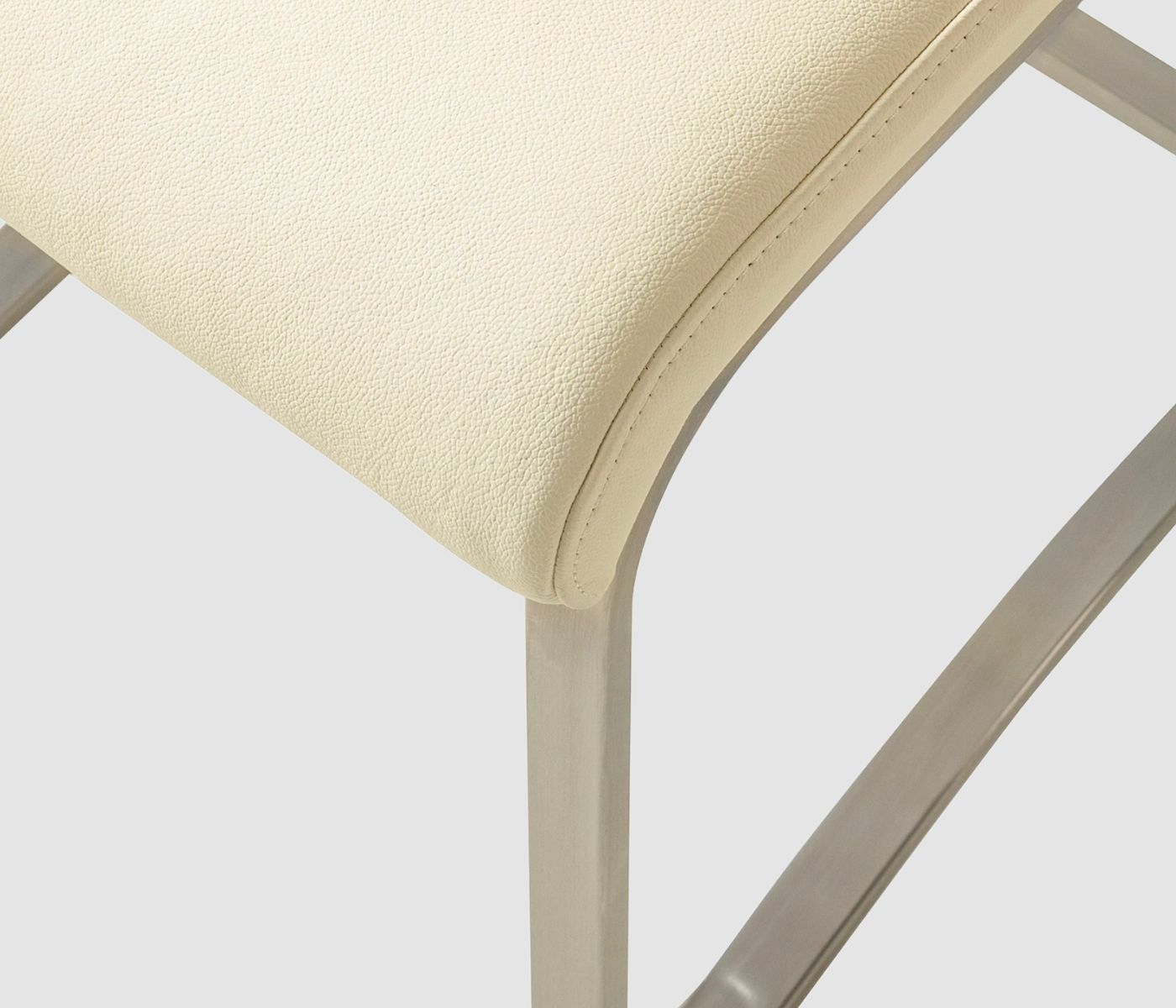 2x High-quality cantilever chairs with real leather cover 5