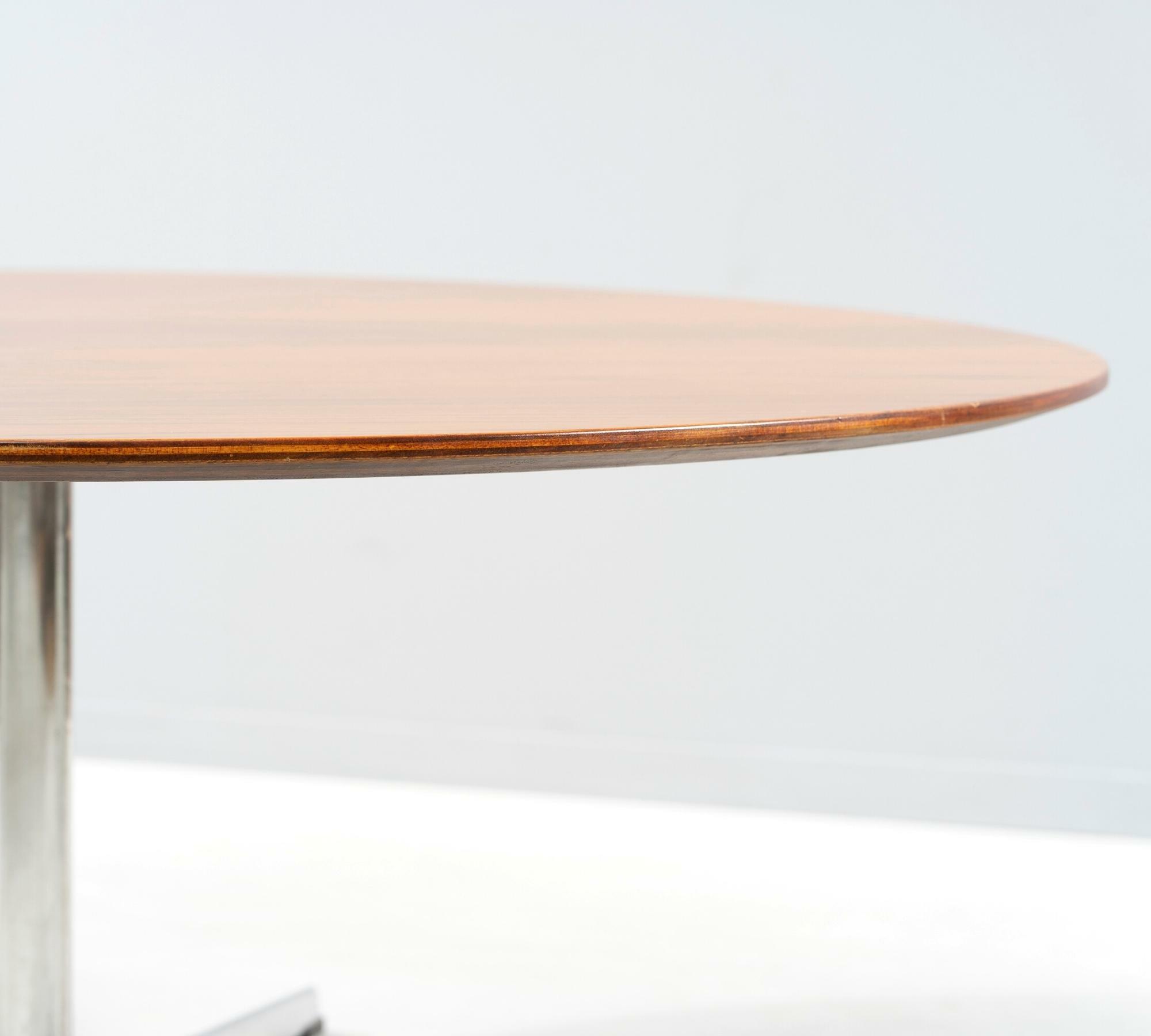 1960er Arne Jacobsen Teak-Couchtisch Aluminiumgestell  1