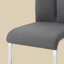 2x Freischwinger aus Leder Grau 1