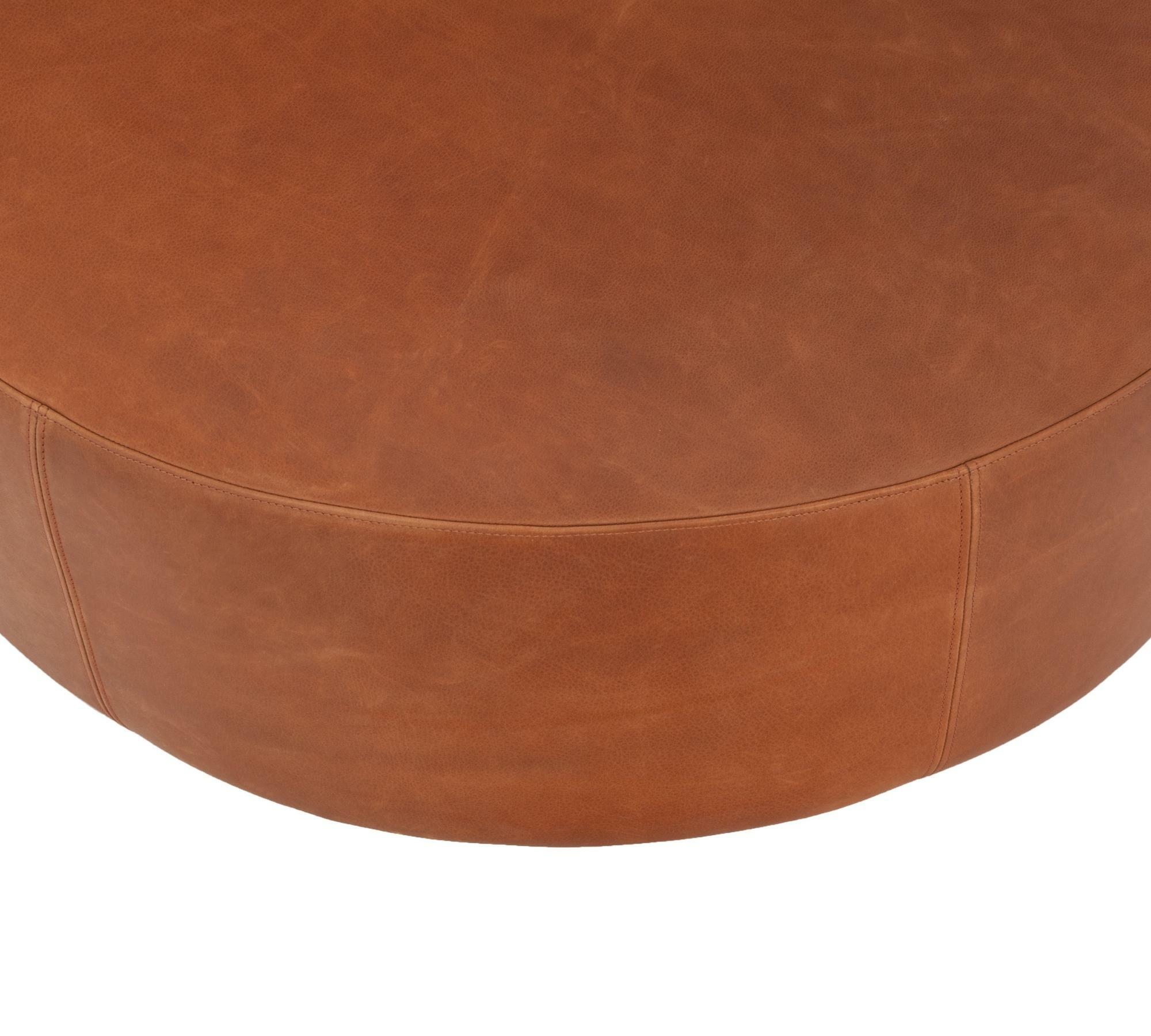 No. 5 Hocker Braun Leder 2