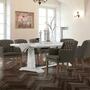 Armlehnstuhl mit Chesterfield Steppung Braun 6
