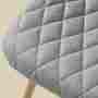 2x Upholstered chair with diamond quilting Grey 6