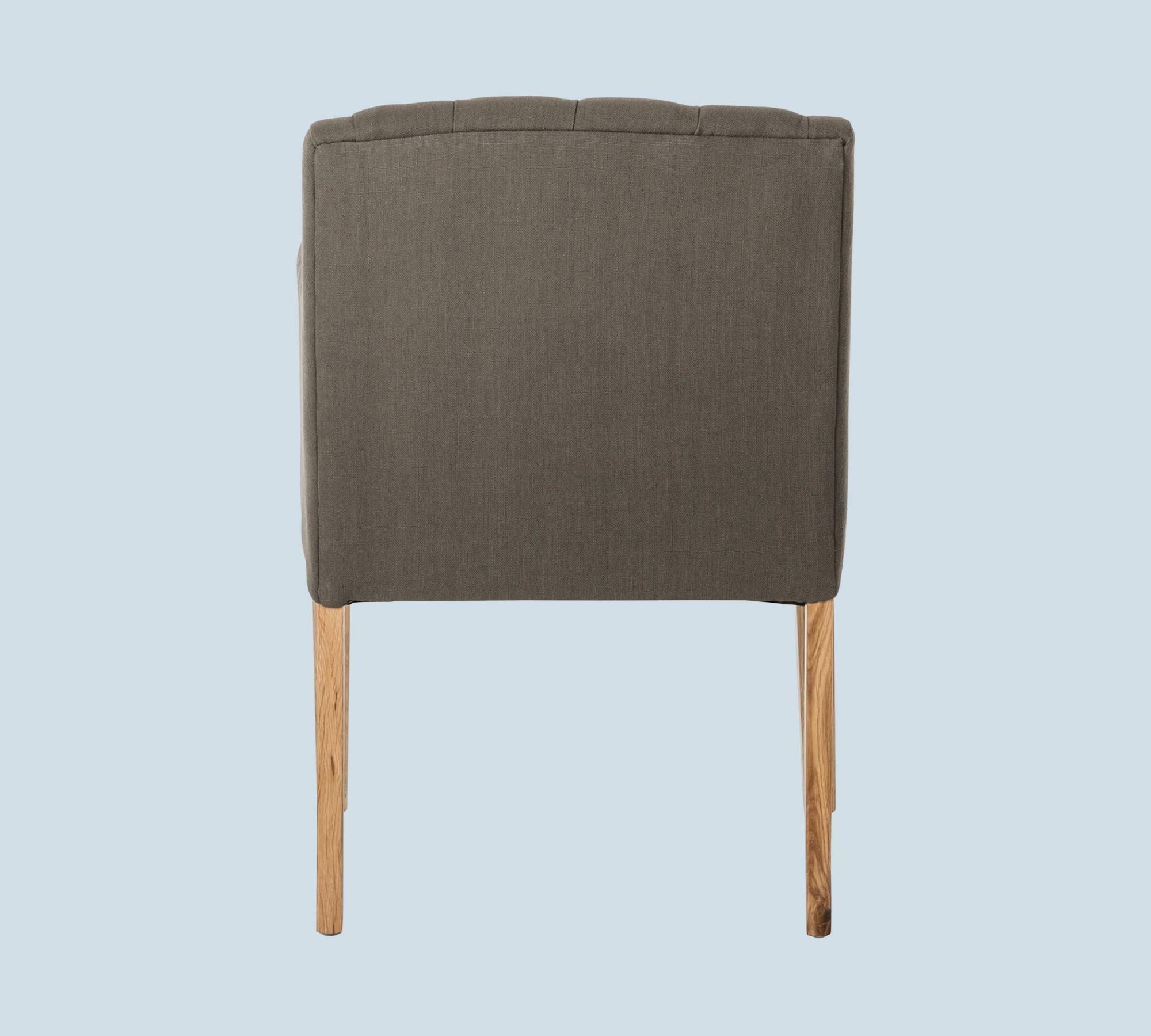 Armlehnstuhl mit Chesterfield Steppung Braun 4