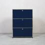 USM Haller Highboard 1x3 Fächer Stahlblau 0