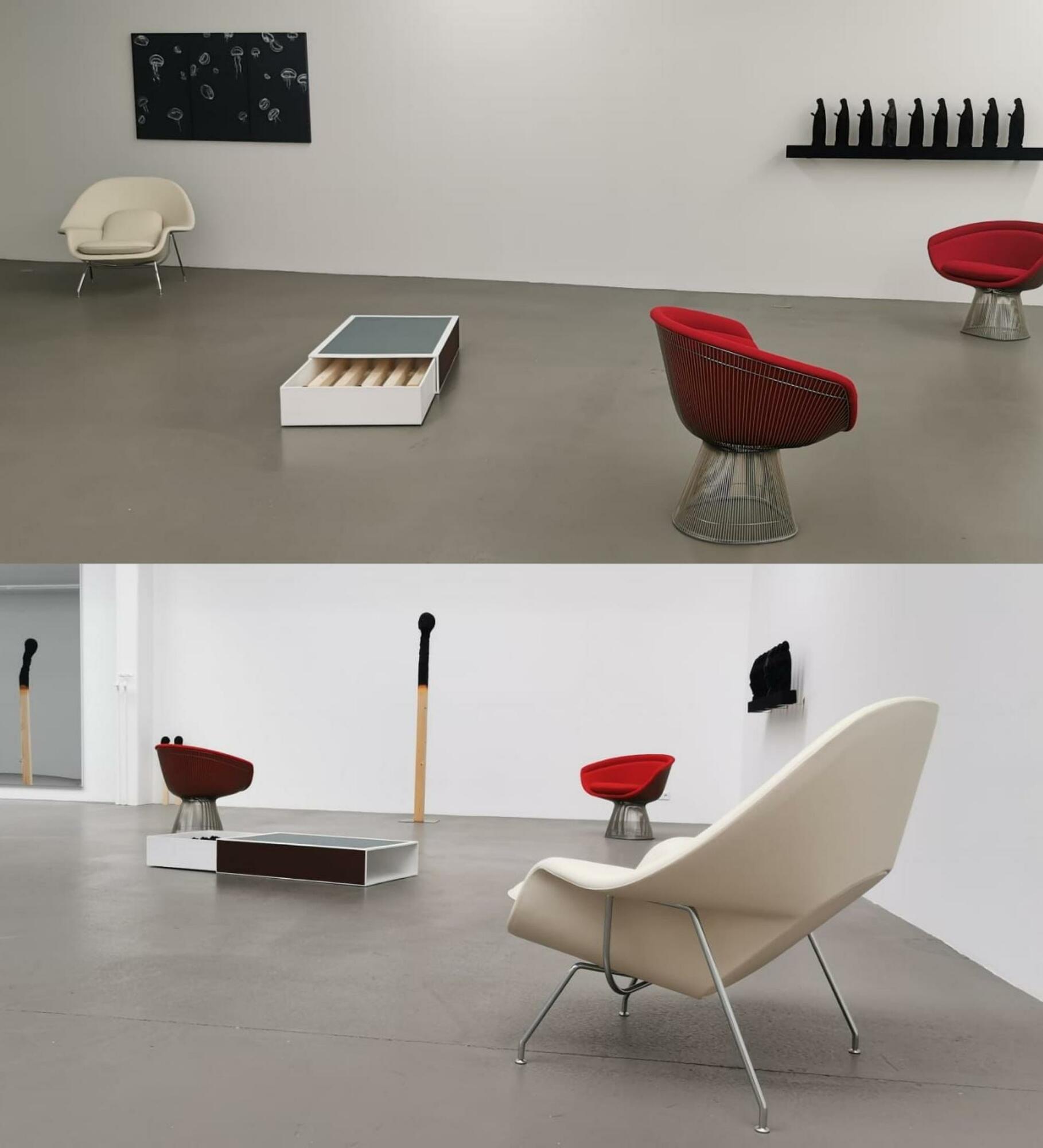 Womb Chair Kunsteder Weiß 2