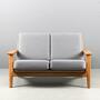 Sofa 2-Sitzer GE 290 Eiche, Hans Wegner Grau 0