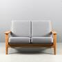 Sofa 2-seater GE 290 Oak, Hans Wegner Grey 0