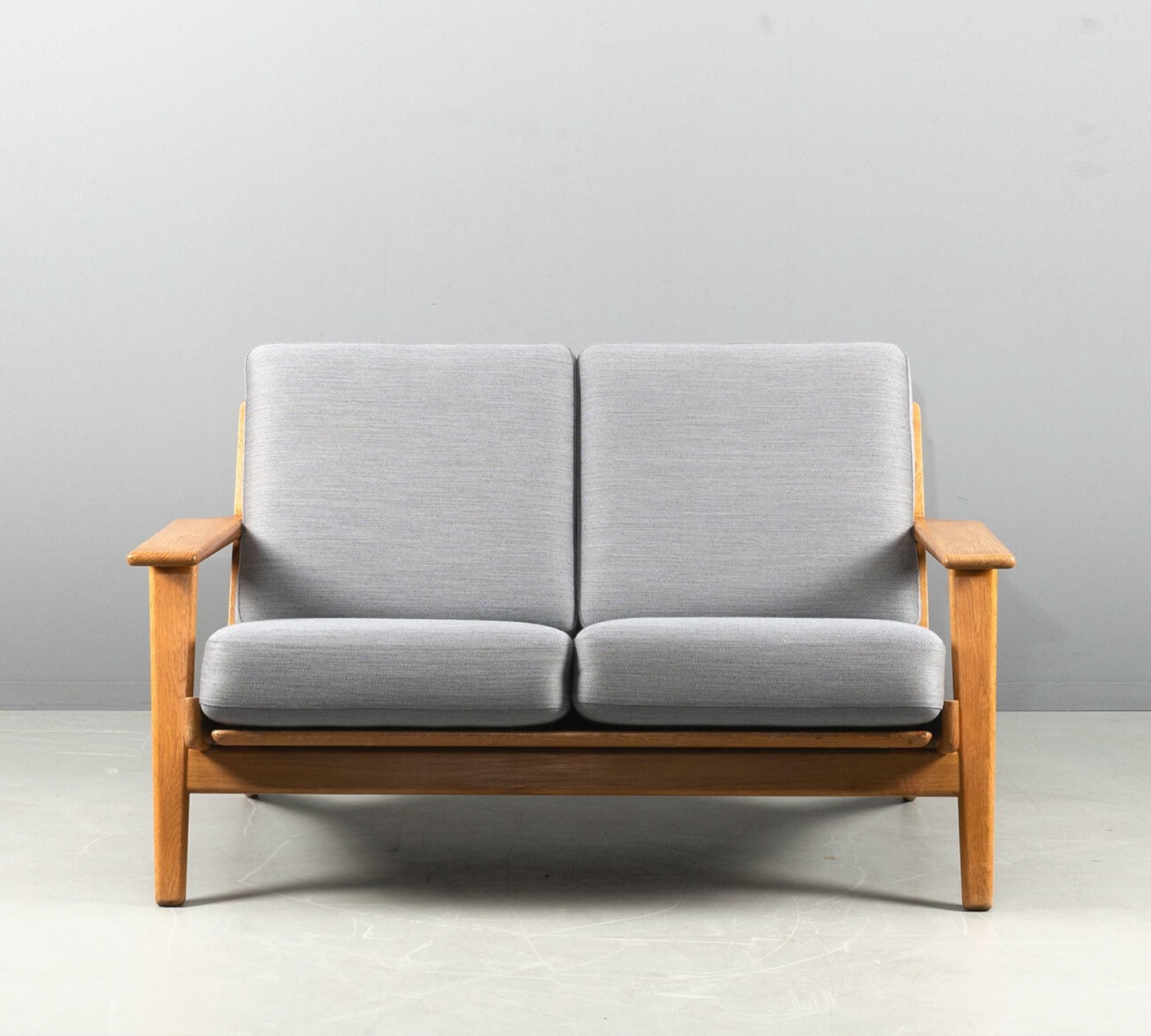 Sofa 2-seater GE 290 Oak, Hans Wegner Grey 0