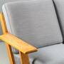 Sofa 2-Sitzer GE 290 Eiche, Hans Wegner Grau 2