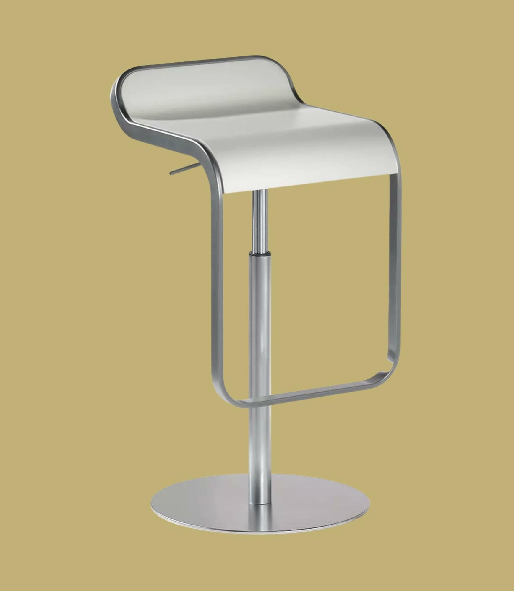 Barhocker LEM mit hohem Gestell Weiß 0