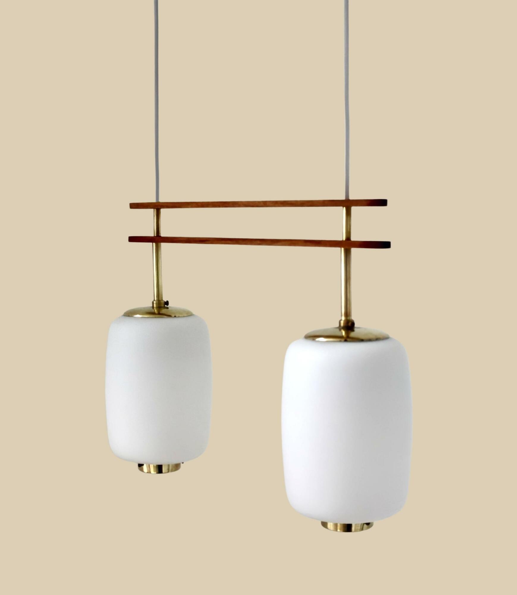 Dänische Mid-Century Hängeleuchte von Bent Karlby 2