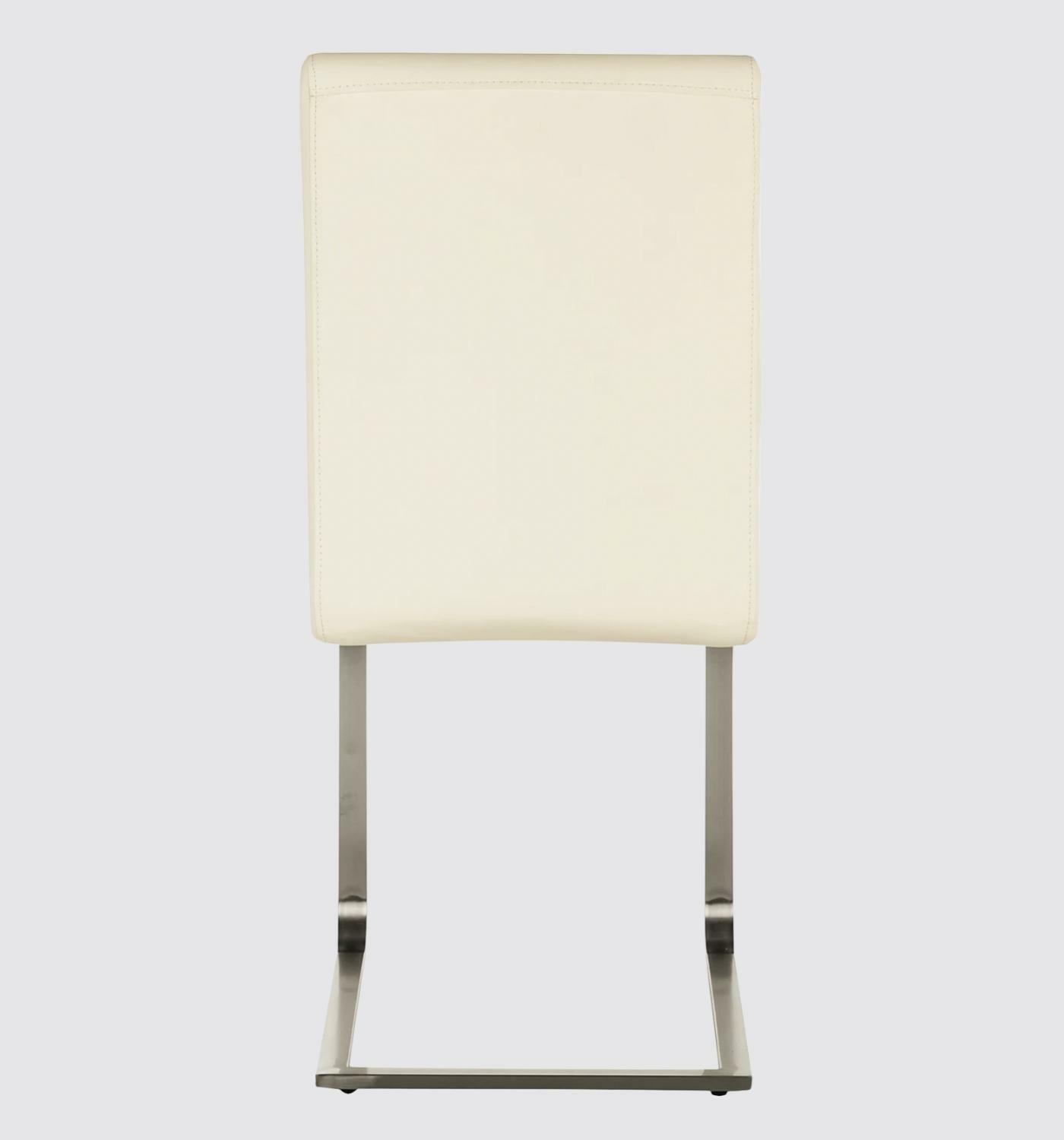 2x Echtleder-Freischwinger Creme 3