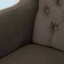 Armlehnstuhl mit Chesterfield Steppung Braun 2