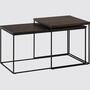 2-Teiliger Couchtisch Eiche massiv 0