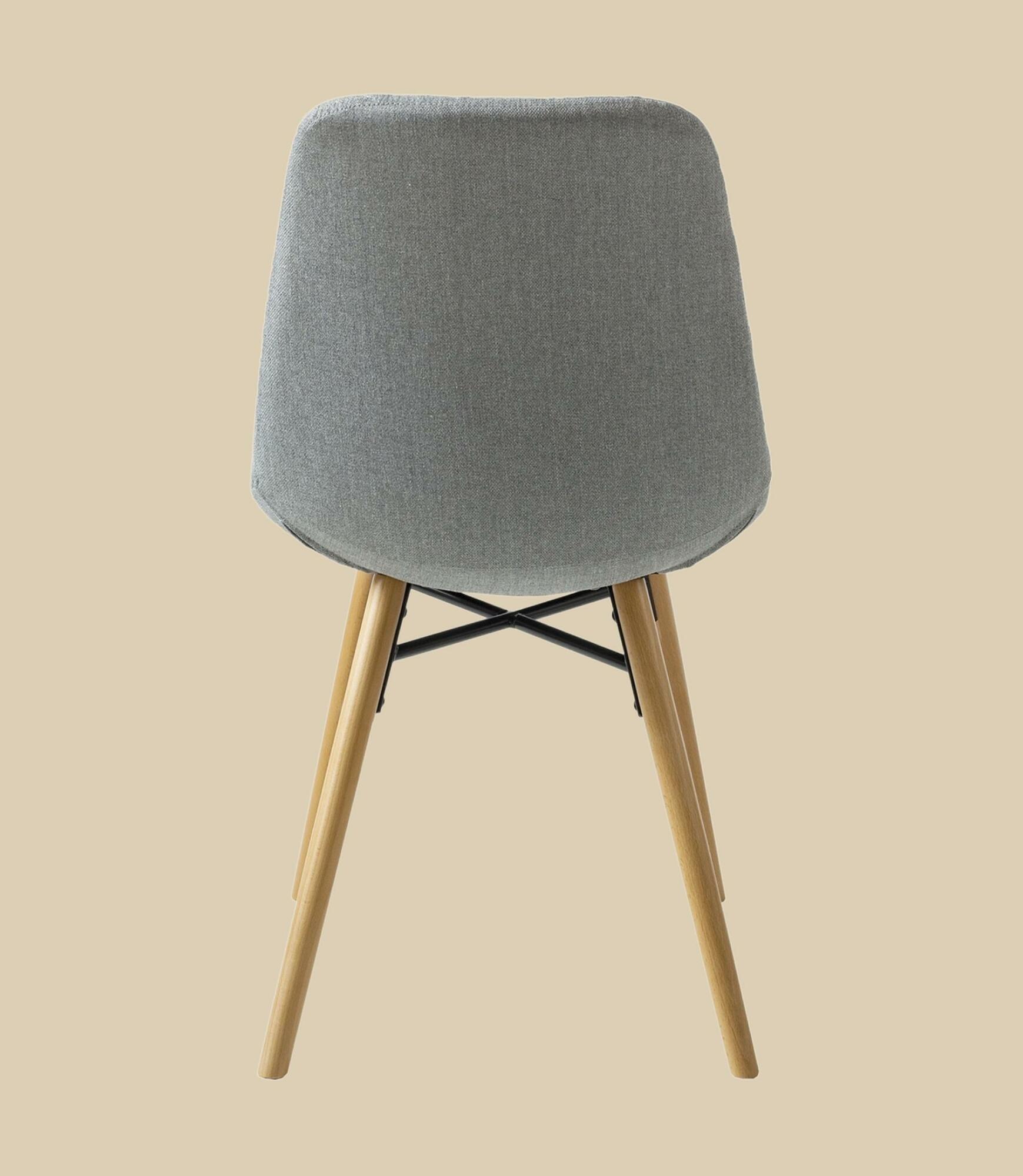 2x Upholstered chair with diamond quilting Grey 3