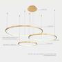 Ringförmige LED Hängeleuchte CAECILIA Gold 3