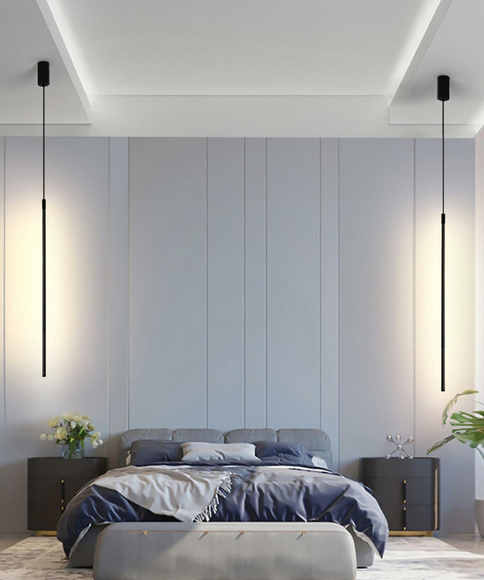 Minimalistische LED Hängeleuchte HYPNOS Small Schwarz 3